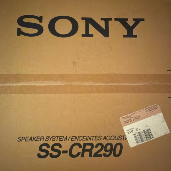 SONY SS-CR290 SPEAKER SYSTEM 1 CENTER & 2 REAR OPEN BOX NEVER USED - Picture 5 of 7